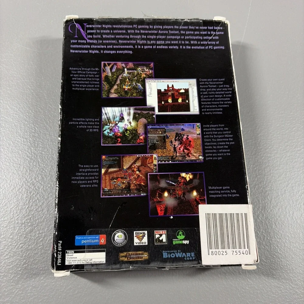Neverwinter Nights PC Game Box Set Manuals 2 CDs Atari